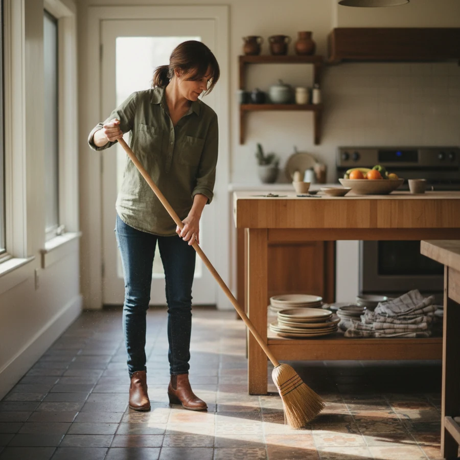 An active man staying on his feet at home, a simple habit that supports healthy testosterone