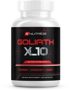 Goliath XL capsules supporting men's stamina, strength and libido with a 1,851 mg botanical blend